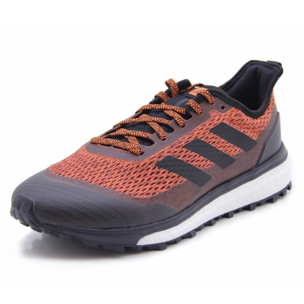 Adidas Response Trail Running Shoes Black Orange Mens 11 UK 10.5 EU 45 1/3
